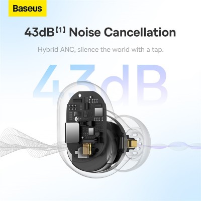 Беспроводные наушники BASEUS Bowie WM05, Bluetooth, 35 мАч, черный Беспроводные наушники BASEUS Bowie WM05, Bluetooth, 35 мАч, черный