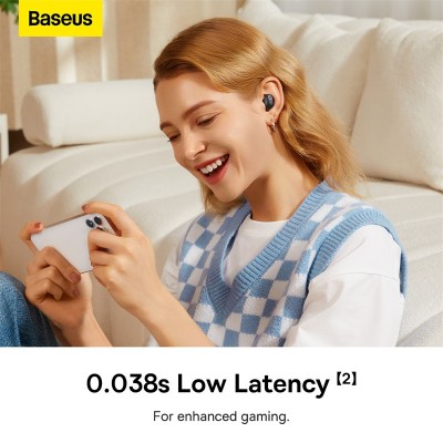 Беспроводные наушники BASEUS Bowie WM05, Bluetooth, 35 мАч, черный Беспроводные наушники BASEUS Bowie WM05, Bluetooth, 35 мАч, черный