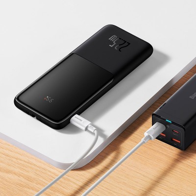 Портативный аккумулятор BASEUS Elf Digital Display 22.5W, 2.4A, 10000 мА⋅ч, черный Портативный аккумулятор BASEUS Elf Digital Display 22.5W, 2.4A, 10000 мА⋅ч, черный