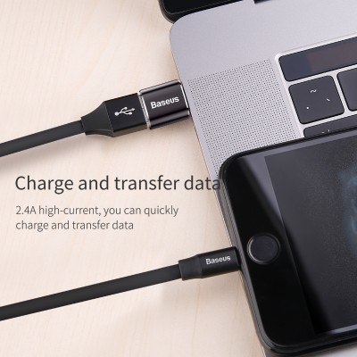 Переходник/Адаптер BASEUS Male OTG, Type-C - USB, 2.4А, черный, OTG Переходник/Адаптер BASEUS Male OTG, Type-C - USB, 2.4А, черный, OTG