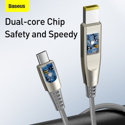 Кабель USB-C BASEUS Flash Series One-for-two, Type-C - Type-C+ DC square head, 5A, 2 м, серый Кабель USB-C BASEUS Flash Series One-for-two, Type-C - Type-C+ DC square head, 5A, 2 м, серый