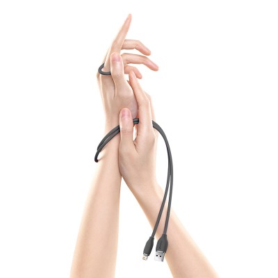 Кабель USB BASEUS Jelly Liquid Silica Gel, USB - Lightning, 2.4А, 1.2 м, черный Кабель USB BASEUS Jelly Liquid Silica Gel, USB - Lightning, 2.4А, 1.2 м, черный