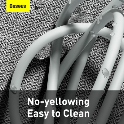 Кабель USB BASEUS Simple Wisdom Data Cable Kit, USB - Lightning, 2.4А, 1.5 м, белый, 2шт Кабель USB BASEUS Simple Wisdom Data Cable Kit, USB - Lightning, 2.4А, 1.5 м, белый, 2шт