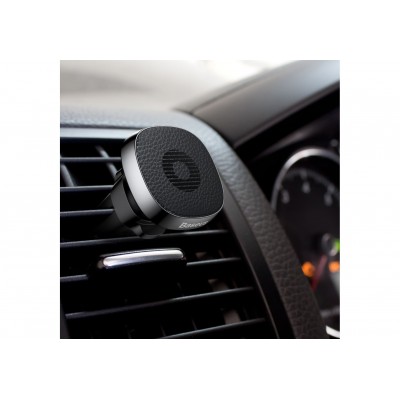 Автомобильный держатель BASEUS Privity, магнитный, черный, на воздуховод, компактный, кожаный Автомобильный держатель BASEUS Privity, магнитный, черный, на воздуховод, компактный, кожаный