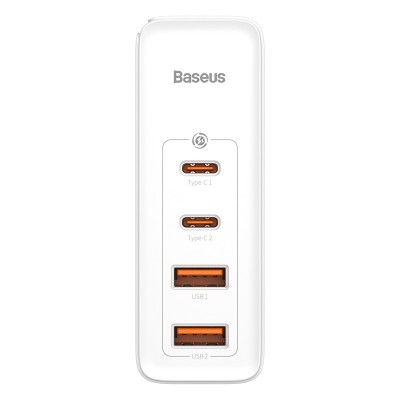 Зарядное устройство BASEUS GaN2 Pro Quick Charger 2*USB+2*USB-C, 5A, 100W, белый Зарядное устройство BASEUS GaN2 Pro Quick Charger 2*USB+2*USB-C, 5A, 100W, белый