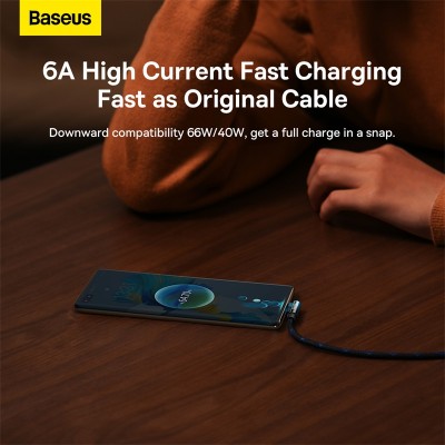 Кабель USB BASEUS MVP 2 Elbow-shaped Fast Charging, USB - Type-C, 100W, 1 м, черный+синий, угловой Кабель USB BASEUS MVP 2 Elbow-shaped Fast Charging, USB - Type-C, 100W, 1 м, черный+синий, угловой