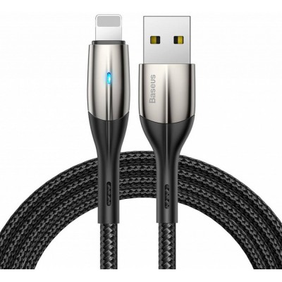Кабель USB BASEUS Horizontal, USB - Lightning, 2.4А, 1 м, черный, с индикатором Кабель USB BASEUS Horizontal, USB - Lightning, 2.4А, 1 м, черный, с индикатором