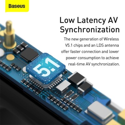 Беспроводные наушники BASEUS SIMU S1, Bluetooth, 40 мАч, черный Беспроводные наушники BASEUS SIMU S1, Bluetooth, 40 мАч, черный