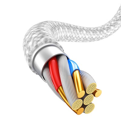 Кабель USB BASEUS Dynamic Series Fast Charging, USB - Lightning, 2.4А, 2 м, белый Кабель USB BASEUS Dynamic Series Fast Charging, USB - Lightning, 2.4А, 2 м, белый