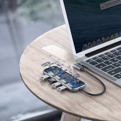 Переходник/Адаптер BASEUS UCN3274, Разветвитель, Type-C - 4xUSB3.0 + PD, 3A, темно-серый Переходник/Адаптер BASEUS UCN3274, Разветвитель, Type-C - 4xUSB3.0 + PD, 3A, темно-серый