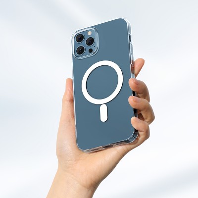 Чехол BASEUS Crystal Magnetic для iPhone 12 Pro Max 6.7, прозрачный Чехол BASEUS Crystal Magnetic для iPhone 12 Pro Max 6.7, прозрачный