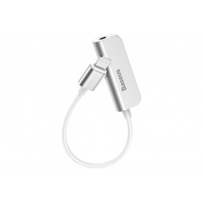 Переходник/Адаптер BASEUS L50 Male, Lightning - Jack 3.5/Lightning, 2А, белый Переходник/Адаптер BASEUS L50 Male, Lightning - Jack 3.5/Lightning, 2А, белый