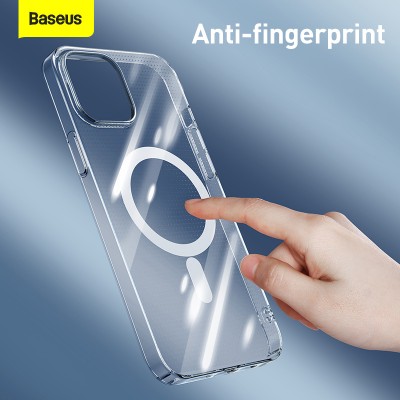 Чехол BASEUS Crystal Magnetic для iPhone 12 Pro Max 6.7, прозрачный Чехол BASEUS Crystal Magnetic для iPhone 12 Pro Max 6.7, прозрачный