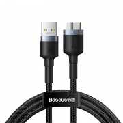 Кабель USB BASEUS Cafule cable USB3.0 Male TO Micro-B, USB3.0 - Micro-B, 2А, 1 м, темно-серый
