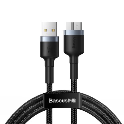 Кабель USB BASEUS Cafule cable USB3.0 Male TO Micro-B, USB3.0 - Micro-B, 2А, 1 м, темно-серый Кабель USB BASEUS Cafule cable USB3.0 Male TO Micro-B, USB3.0 - Micro-B, 2А, 1 м, темно-серый
