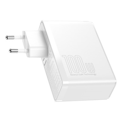 Зарядное устройство BASEUS GaN2 Pro Quick Charger 2*USB+2*USB-C, 5A, 100W, белый Зарядное устройство BASEUS GaN2 Pro Quick Charger 2*USB+2*USB-C, 5A, 100W, белый