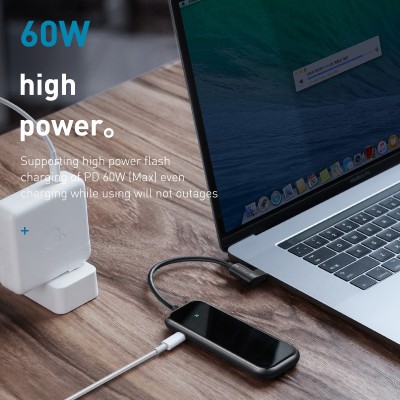 Переходник/Адаптер BASEUS UCN3274, Разветвитель, Type-C - 4xUSB3.0 + PD, 3A, темно-серый Переходник/Адаптер BASEUS UCN3274, Разветвитель, Type-C - 4xUSB3.0 + PD, 3A, темно-серый