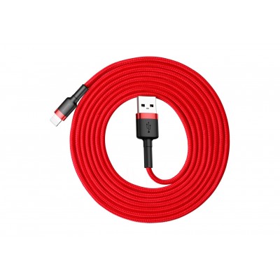 Кабель USB BASEUS Cafule, USB - Lightning, 1.5А, 2 м, красный+красный Кабель USB BASEUS Cafule, USB - Lightning, 1.5А, 2 м, красный+красный