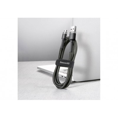 Кабель USB BASEUS Cafule, USB - MicroUSB, 1.5А, 2 м, серый+черный Кабель USB BASEUS Cafule, USB - MicroUSB, 1.5А, 2 м, серый+черный