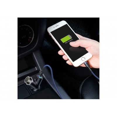 Автомобильное зарядное устройство BASEUS Y type, 2*USB+прикуриватель, 3.4A, черный Автомобильное зарядное устройство BASEUS Y type, 2*USB+прикуриватель, 3.4A, черный