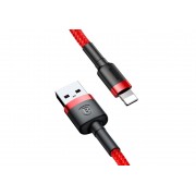 Кабель USB BASEUS Cafule, USB - Lightning, 1.5А, 2 м, красный+красный