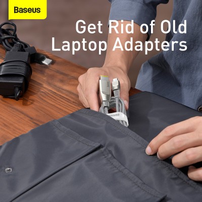 Кабель USB-C BASEUS Flash Series One-for-two, Type-C - Type-C+ DC square head, 5A, 2 м, серый Кабель USB-C BASEUS Flash Series One-for-two, Type-C - Type-C+ DC square head, 5A, 2 м, серый