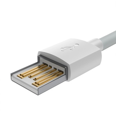 Кабель USB BASEUS Simple Wisdom Data Cable Kit, USB - Lightning, 2.4А, 1.5 м, белый, 2шт Кабель USB BASEUS Simple Wisdom Data Cable Kit, USB - Lightning, 2.4А, 1.5 м, белый, 2шт