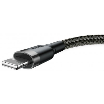 Кабель USB BASEUS Cafule, USB - Lightning, 2.4А, 0,5 м, серый+черный Кабель USB BASEUS Cafule, USB - Lightning, 2.4А, 0,5 м, серый+черный