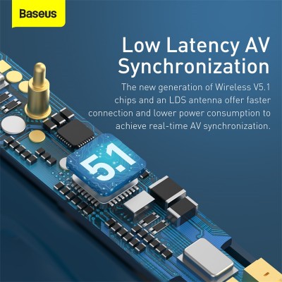 Беспроводные наушники BASEUS SIMU S1 Pro, Bluetooth, 40 мАч, синий Беспроводные наушники BASEUS SIMU S1 Pro, Bluetooth, 40 мАч, синий