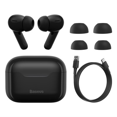Беспроводные наушники BASEUS SIMU S1, Bluetooth, 40 мАч, черный Беспроводные наушники BASEUS SIMU S1, Bluetooth, 40 мАч, черный