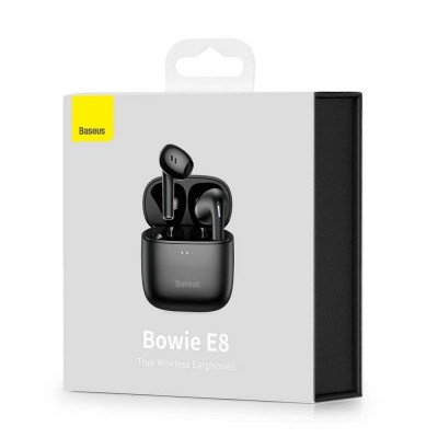 Беспроводные наушники BASEUS Bowie E8, Bluetooth, 40 мАч, черный Беспроводные наушники BASEUS Bowie E8, Bluetooth, 40 мАч, черный