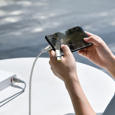 Кабель USB-C BASEUS Flash Series One-for-two, Type-C - Type-C+ DC square head, 5A, 2 м, серый Кабель USB-C BASEUS Flash Series One-for-two, Type-C - Type-C+ DC square head, 5A, 2 м, серый