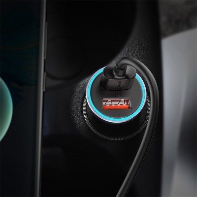 Автомобильное зарядное устройство BASEUS Golden Contactor Pro Dual, 2*USB, 5A, 40W, темно-серый Автомобильное зарядное устройство BASEUS Golden Contactor Pro Dual, 2*USB, 5A, 40W, темно-серый