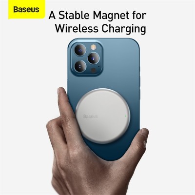 Беспроводное зарядное устройство BASEUS Simple Mini Magnetic BS-W522 + Кабель Type-C, 2A, 15W, белый Беспроводное зарядное устройство BASEUS Simple Mini Magnetic BS-W522 + Кабель Type-C, 2A, 15W, белый