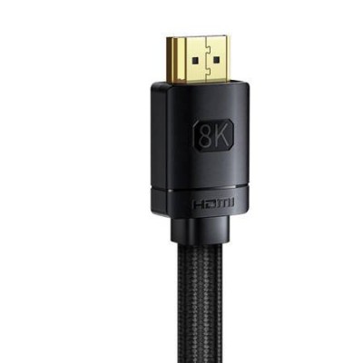 Кабель HDMI BASEUS High Definition Series, HDMI 8K- HDMI 8K, 1 м, черный Кабель HDMI BASEUS High Definition Series, HDMI 8K- HDMI 8K, 1 м, черный