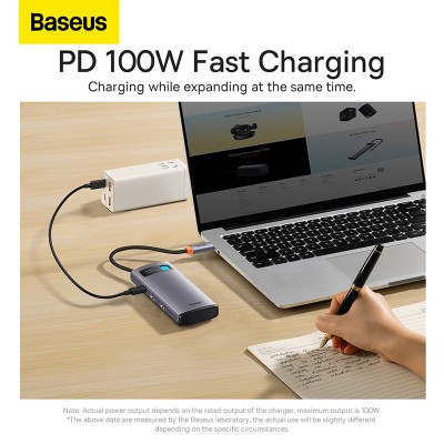 Переходник/Адаптер BASEUS Starjoy Series 6-in-1, Разветвитель, Type-C - 3xUSB3.0+ 2*HDMI+PD, серый Переходник/Адаптер BASEUS Starjoy Series 6-in-1, Разветвитель, Type-C - 3xUSB3.0+ 2*HDMI+PD, серый