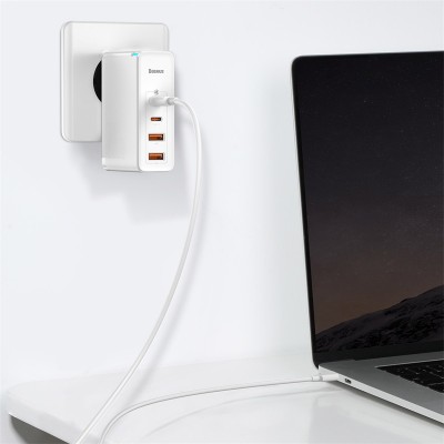 Зарядное устройство BASEUS GaN2 Pro Quick Charger 2*USB+2*USB-C, 5A, 100W, белый Зарядное устройство BASEUS GaN2 Pro Quick Charger 2*USB+2*USB-C, 5A, 100W, белый