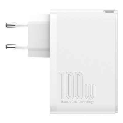 Зарядное устройство BASEUS GaN2 Pro Quick Charger 2*USB+2*USB-C, 5A, 100W, белый Зарядное устройство BASEUS GaN2 Pro Quick Charger 2*USB+2*USB-C, 5A, 100W, белый