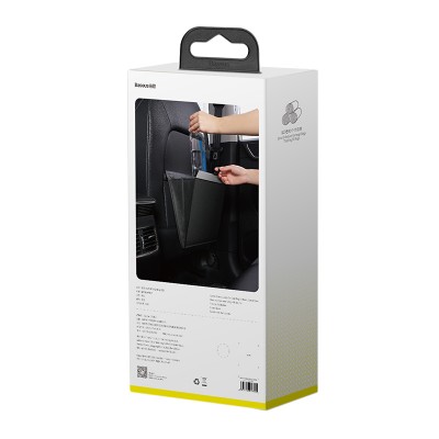 Органайзер на автомобильные сиденья BASEUS Large Garbage Bag for Back Seat of Cars, черный Органайзер на автомобильные сиденья BASEUS Large Garbage Bag for Back Seat of Cars, черный