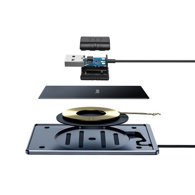 Беспроводное зарядное устройство BASEUS Card Ultra-thin, 2A, 15W, черный Беспроводное зарядное устройство BASEUS Card Ultra-thin, 2A, 15W, черный