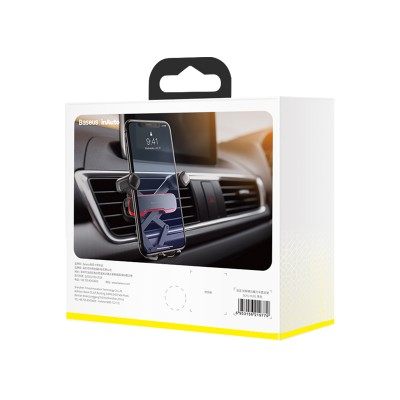 Автомобильный держатель BASEUS Mr Hui Gravity, черный, на воздуховод Автомобильный держатель BASEUS Mr Hui Gravity, черный, на воздуховод
