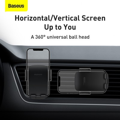 Автомобильный держатель BASEUS Easy Control Pro Clamp (Air Outlet Version), черный, на воздуховод Автомобильный держатель BASEUS Easy Control Pro Clamp (Air Outlet Version), черный, на воздуховод
