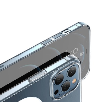 Чехол BASEUS Crystal Magnetic для iPhone 12 Pro Max 6.7, прозрачный Чехол BASEUS Crystal Magnetic для iPhone 12 Pro Max 6.7, прозрачный