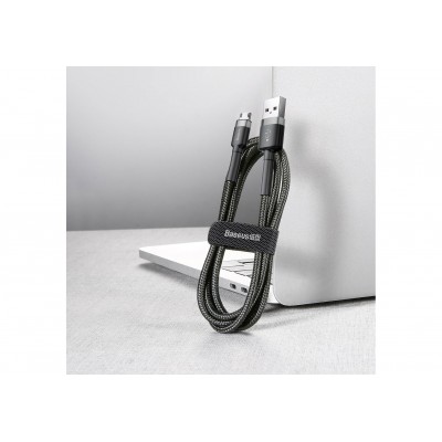 Кабель USB BASEUS Cafule, USB - MicroUSB, 2.4А, 0,5 м, серый+черный Кабель USB BASEUS Cafule, USB - MicroUSB, 2.4А, 0,5 м, серый+черный