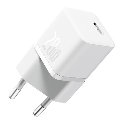 Зарядное устройство BASEUS GaN5 Fast Charger(mini) USB-C, 3A, 20W, белый Зарядное устройство BASEUS GaN5 Fast Charger(mini) USB-C, 3A, 20W, белый