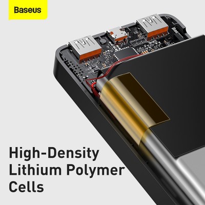 Портативный аккумулятор BASEUS Bipow Digital Display 20W, 3A, 30000 мА⋅ч, черный, с кабелем micro Портативный аккумулятор BASEUS Bipow Digital Display 20W, 3A, 30000 мА⋅ч, черный, с кабелем micro