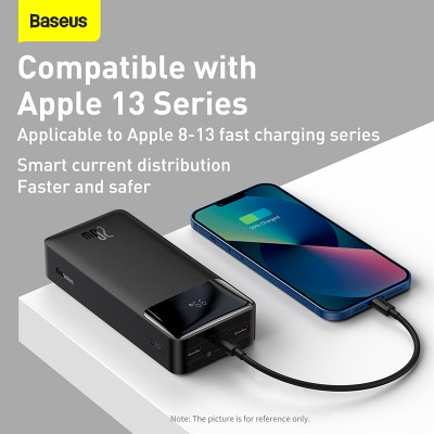 Портативный аккумулятор BASEUS Bipow Digital Display 20W, 3A, 30000 мА⋅ч, черный, с кабелем micro Портативный аккумулятор BASEUS Bipow Digital Display 20W, 3A, 30000 мА⋅ч, черный, с кабелем micro