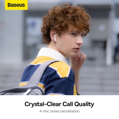 Беспроводные наушники BASEUS WX5(Overseas Edition), Bluetooth, белый Беспроводные наушники BASEUS WX5(Overseas Edition), Bluetooth, белый