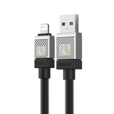 Кабель USB BASEUS CoolPlay Series Fast Charging, USB - Lightning, 2.4А, 2 м, черный Кабель USB BASEUS CoolPlay Series Fast Charging, USB - Lightning, 2.4А, 2 м, черный