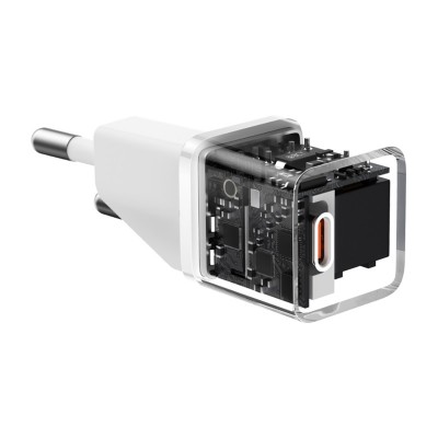 Зарядное устройство BASEUS GaN5 Fast Charger(mini) USB-C, 3A, 20W, белый Зарядное устройство BASEUS GaN5 Fast Charger(mini) USB-C, 3A, 20W, белый
